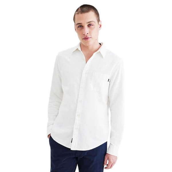 Dockers Pitkähihainen Paita Slim Orginal Valkoinen L Mies