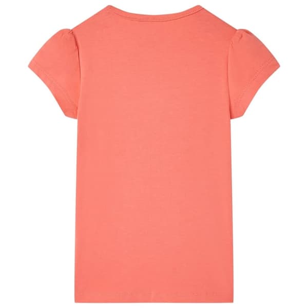 vidaXL T-shirt til børn str. 104 koralfarvet