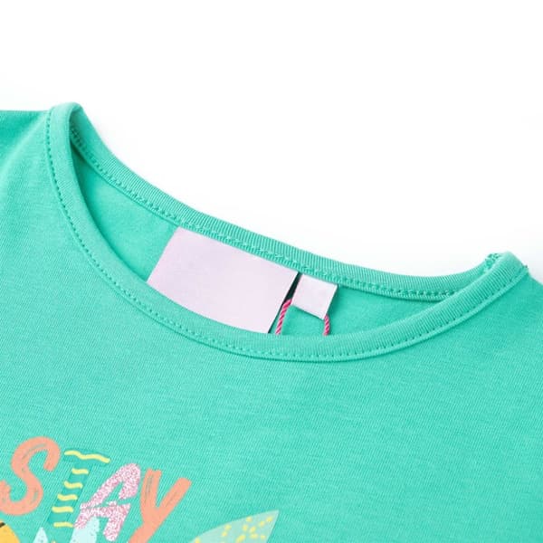 vidaXL T-shirt til børn str. 140 mintgrøn