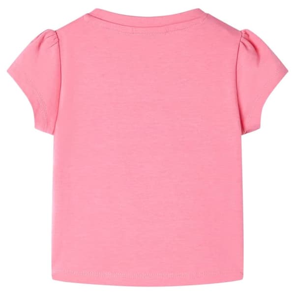 vidaXL Lasten T-paita kirkas pinkki 116
