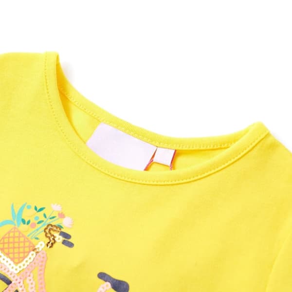 vidaXL T-shirt för barn gul 92
