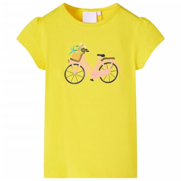 vidaXL T-shirt för barn gul 92