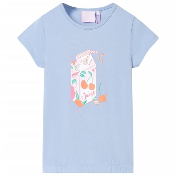 vidaXL T-shirt för barn blå 116