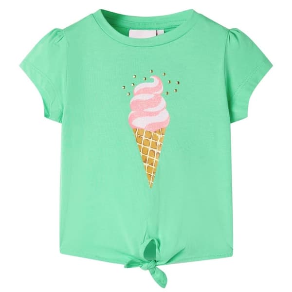 vidaXL T-shirt för barn ljusgrön 128