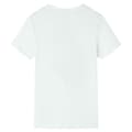 Miniatyrbild 2 av 7: vidaXL T-shirt med korta ärmar för barn ecru 128