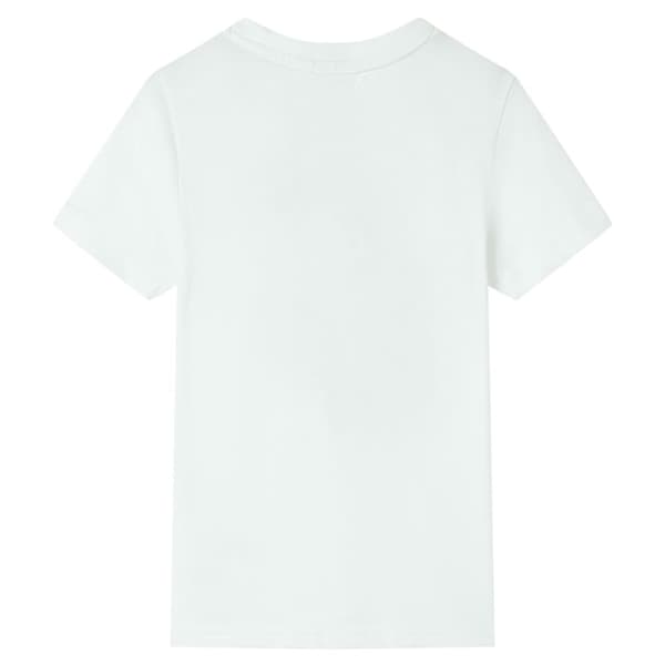 vidaXL T-shirt med korta ärmar för barn ecru 128