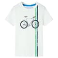 Miniatyrbild 1 av 7: vidaXL T-shirt med korta ärmar för barn ecru 128