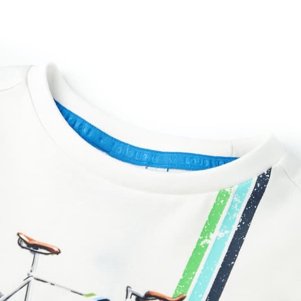 vidaXL T-shirt med korta ärmar för barn ecru 140
