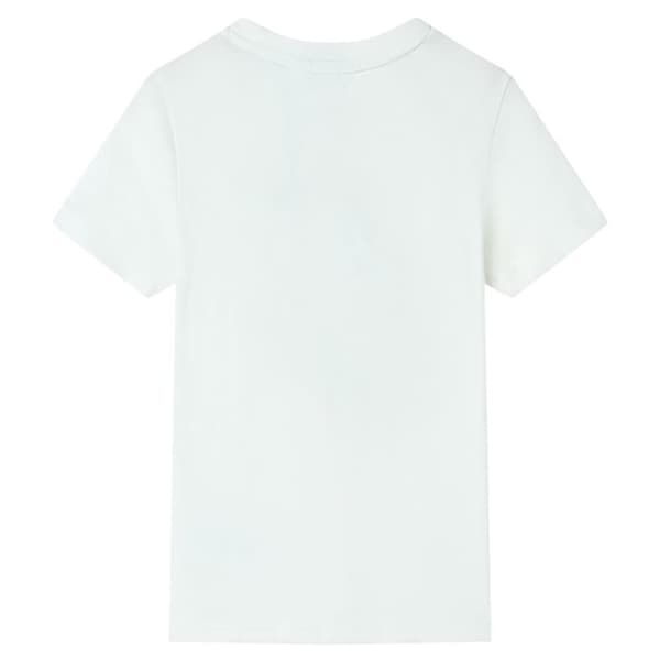 vidaXL T-shirt med korta ärmar för barn ecru 140