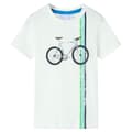 Miniatyrbild 1 av 7: vidaXL T-shirt med korta ärmar för barn ecru 140