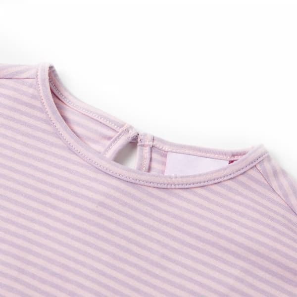 vidaXL T-shirt med volangärmar för barn lila 140