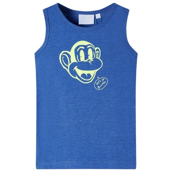 vidaXL Singlet for barn blå melert 92