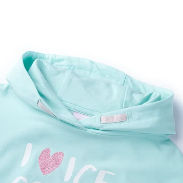 vidaXL Barnhoodie ljus aqua 128