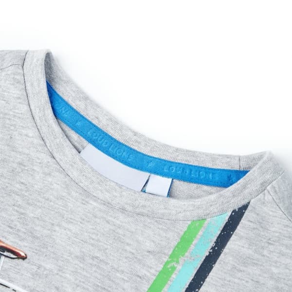 vidaXL T-shirt med korta ärmar för barn grå 128