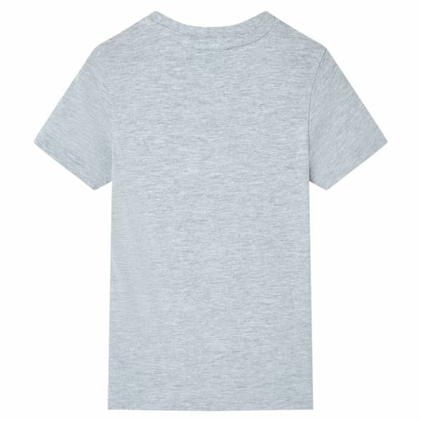 vidaXL T-shirt med korta ärmar för barn grå 128