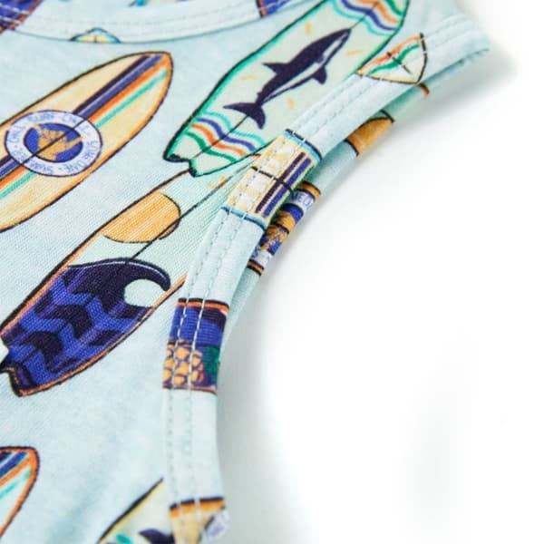 vidaXL Singlet for barn myk blå melert 116