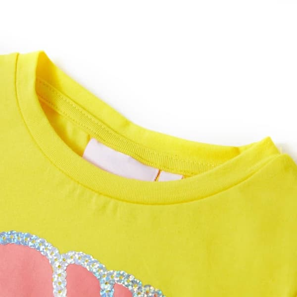 vidaXL T-shirt för barn gul 92