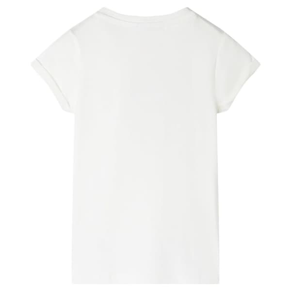 vidaXL T-shirt för barn ecru 128
