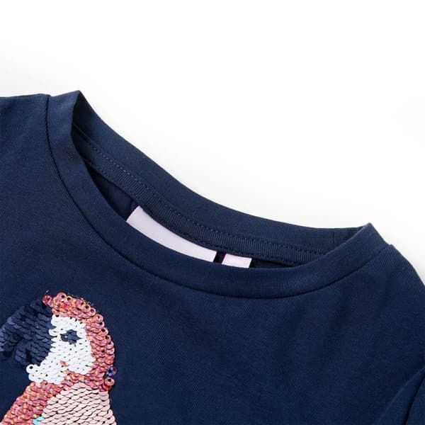 vidaXL T-shirt til børn str. 128 marineblå