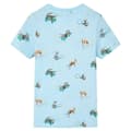 Miniatyrbillede 2 af 7: vidaXL T-shirt til børn str. 140 lys blåmeleret