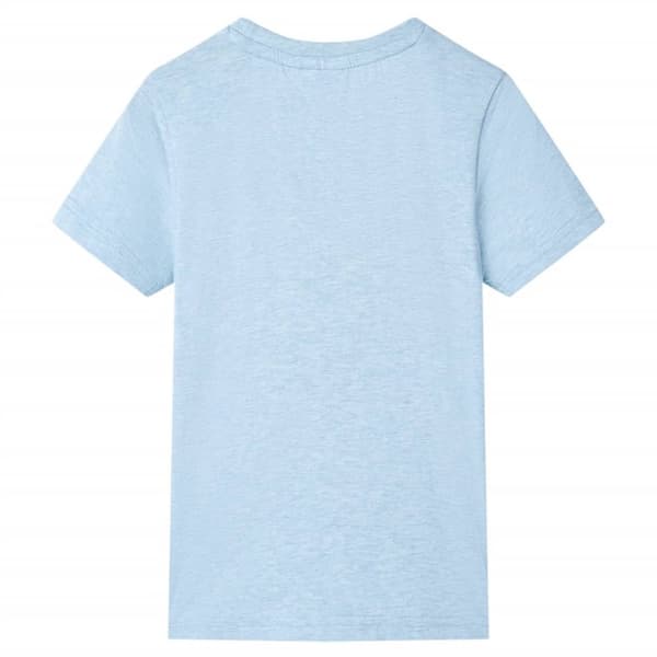 vidaXL T-shirt til børn str. 104 blåmeleret