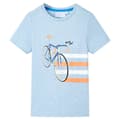 Miniatyrbillede 1 af 7: vidaXL T-shirt til børn str. 104 blåmeleret