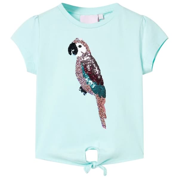 vidaXL T-shirt til børn str. 140 akvamarinblå