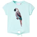 Miniatyrbillede 1 af 7: vidaXL T-shirt til børn str. 140 akvamarinblå