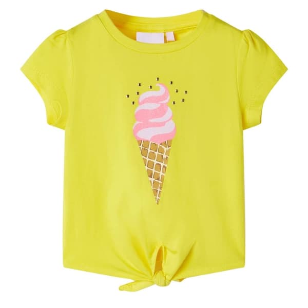vidaXL T-shirt til børn str. 92 gul