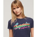 Miniatyrbild 4 av 7: Superdry Cali Sticker Fitted T-shirt Med Korta ärmar Lila M Kvinna