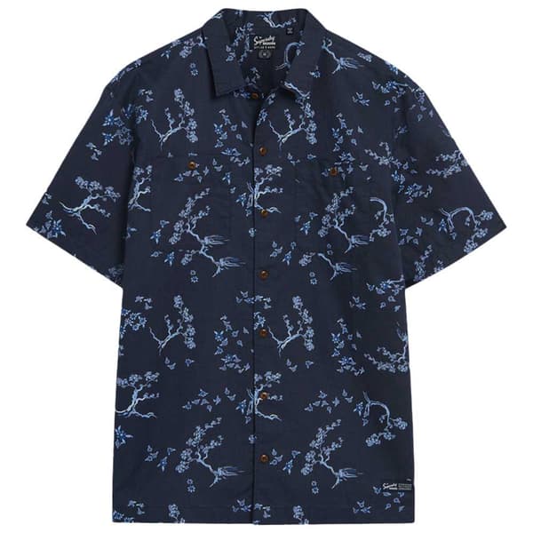Superdry Lyhythihainen Paita Beach Sininen XL Mies