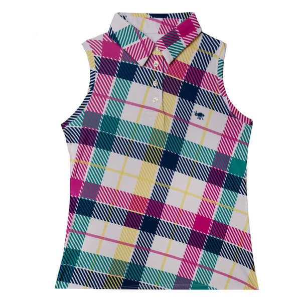 Oxy Golf ærmeløs Polo Tartan Pigre Inc XS