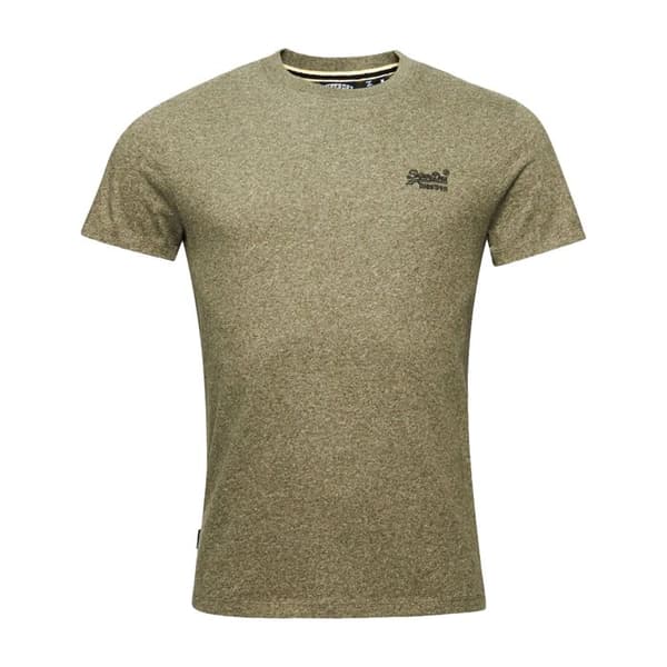Superdry Lisa T-shirt - Ash Olive Marl - Herr - Slim Fit - Korta ärmar - 100 % organisk bomull