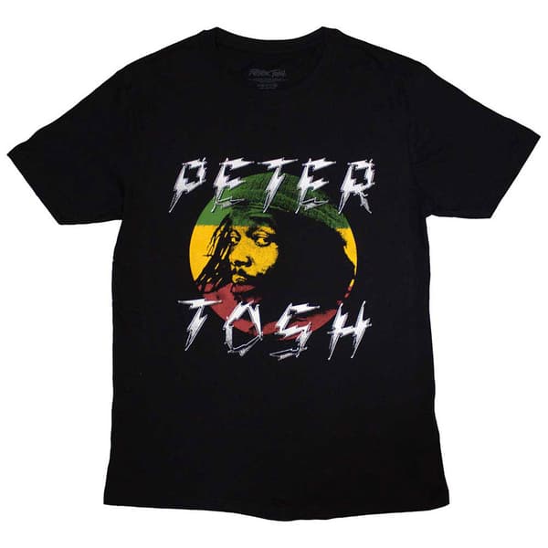Peter Tosh Lightning Logo T Shirt Black XL