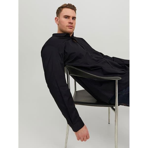 Jack & Jones Lang ærmet Skjorte Blacardiff Plus Sort 2XL Mand