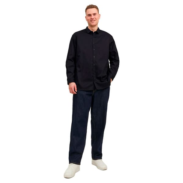 Jack & Jones Lang ærmet Skjorte Blacardiff Plus Sort 2XL Mand