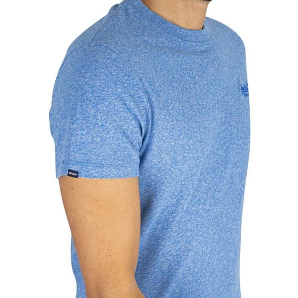 T-shirt - SUPERDRY - M1011245A 5XQ Fresh Blue Grit - Bomull - Kortsärmad - Rundhalsad