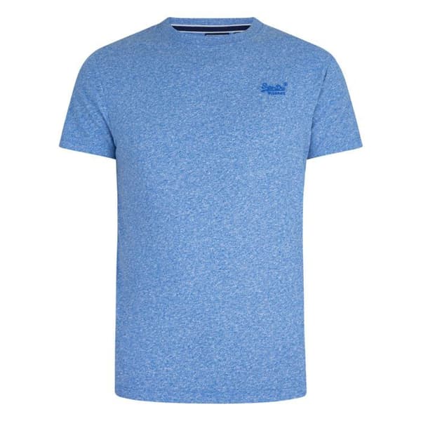 T-shirt - SUPERDRY - M1011245A 5XQ Fresh Blue Grit - Bomull - Kortsärmad - Rundhalsad