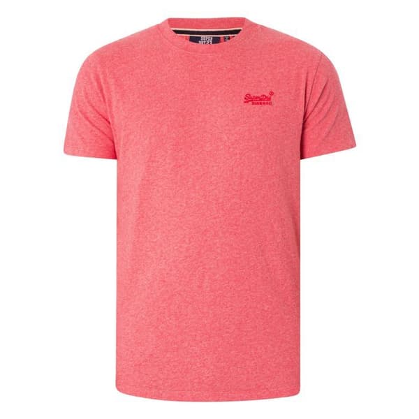 SUPERDRY herrt-shirt - modell M1011245A 9VS - rosa - rundad krage - korta ärmar - normal passform