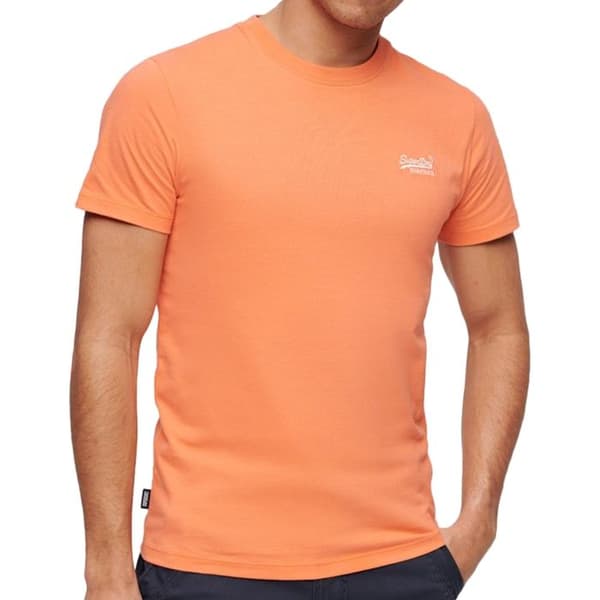 Superdry Essential Logo T-shirt för män - Orange - Bomull