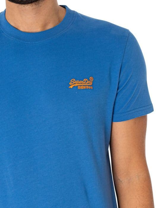 T-shirt Superdry Herr Essential Logotyp Blå Bomull
