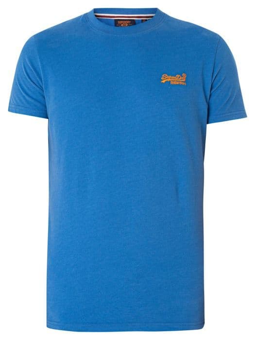 T-shirt Superdry Herr Essential Logotyp Blå Bomull