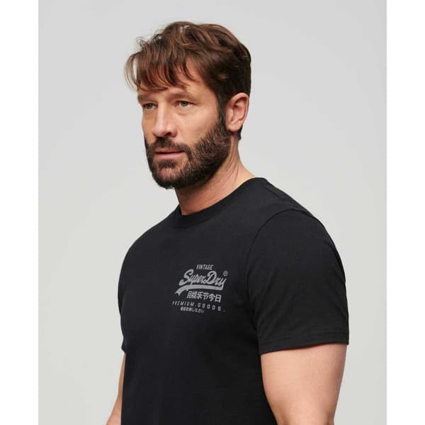 Superdry Lyhythihainen T-paita Classic Vintage Logo Heritage Musta XL Mies