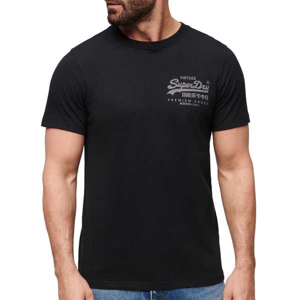 Superdry Lyhythihainen T-paita Classic Vintage Logo Heritage Musta XL Mies