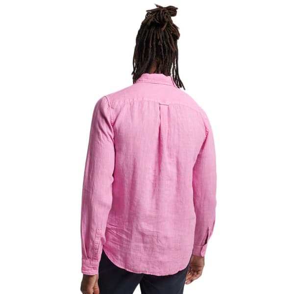 Superdry Långärmad Tröja Studios Casual Linen Rosa M Man