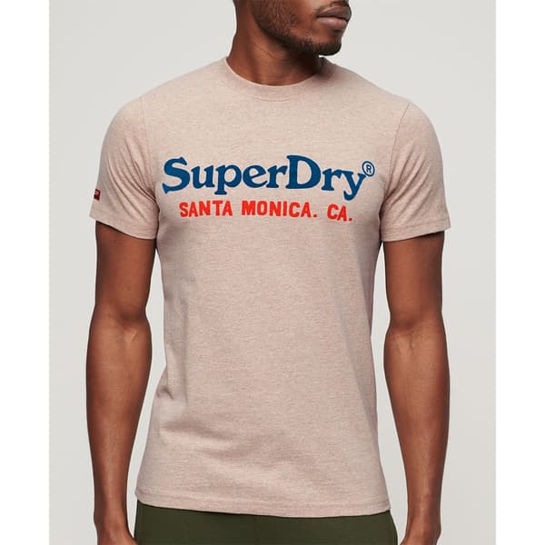 Superdry Kortärmad T-shirt Venue Duo Logo Beige L Man
