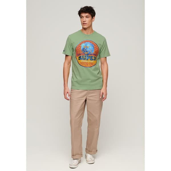 Superdry Gasoline Workwear T-shirt Med Korta ärmar Grönt M Man