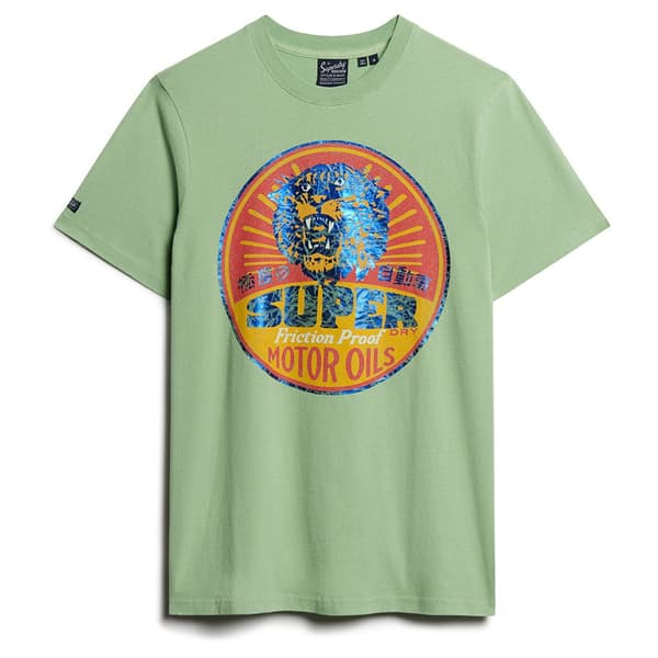 Superdry Gasoline Workwear T-shirt Med Korta ärmar Grönt M Man