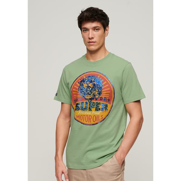 Superdry Gasoline Workwear T-shirt Med Korta ärmar Grönt M Man