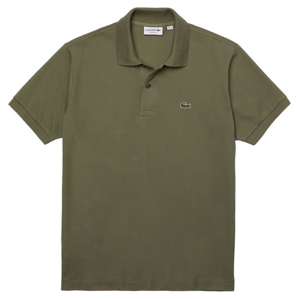 Lacoste Kortärmad Pikétröja Classic Fit L.12.12 Grönt L Man
